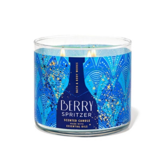 Bath & Body Works 3 Wick Candle Berry Spritzer